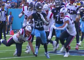 Titans RB Tony Pollard eludes Patriots' defensive front for 13 yards