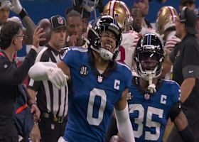 Bobbled INT! Bynum scoops up a crucial interception vs. Purdy