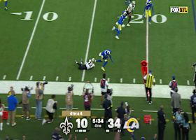 Emmanuel Forbes' first interception as a Ram comes vs. Tyler Shough in Week 9