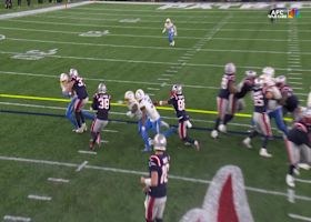 Rhamondre Stevenson finds a perfect gap following big-time block via Westover