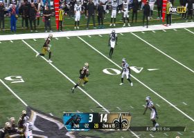 Can't-Miss Play: Derrick Brown vacuums in Carr's pass for incredible INT at line of scrimmage