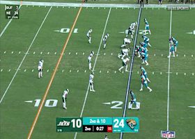 Trevor Lawrence's 20-yard TD loft locates a lunging Etienne in end zone