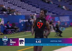 DJ Giddens runs official 4.43-second 40-yard dash at 2025 combine