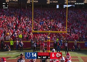 Harrison Butker's third FG of the first half trims Colts' lead to 14-9