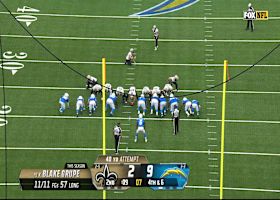 Blake Grupe's 40-yard FG cuts Saints' deficit to four points vs. Chargers