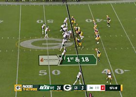 Donovan Edwards sheds tackle with stiff arm on 21-yard catch and run