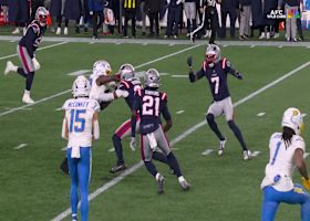 Kimani Vidal deploys his truck stick against Craig Woodson on 10-yard run