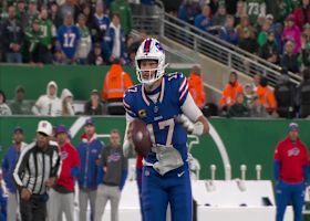 Josh Allen evades defenders to find Dawson Knox for 12-yard TD