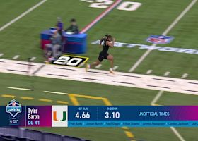 Tyler Baron runs official 4.62-second 40-yard dash at 2025 combine