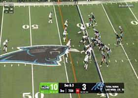 Julian Love's INT of Bryce Young's pass gives Seattle fresh possession inside Carolina's 30
