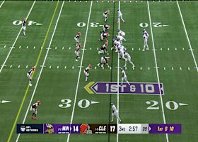 Alex Wright sends Wentz to the turf with force for 8-yard sack