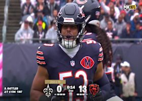 T.J. Edwards blasts Alvin Kamara for Bears fifth TFL of first half