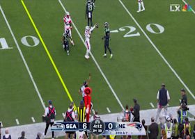 Drake Maye zips a 9-yard pass to Pop Douglas for a crucial third-down conversion