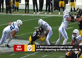 T.J. Watt (collapsed lung) OUT vs. Dolphins after successful surgery | 'The Insiders'
