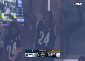 Joey Porter Jr.'s INT vs. Prescott sends dad into Terrible Towel frenzy from his suite