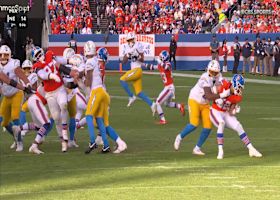 Trey Lance pinpoints Oronde Gadsden for a 17-yard gain