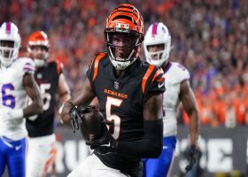 Tee Higgins shakes Micah Hyde for 21-yard run after tough catch along sidelines