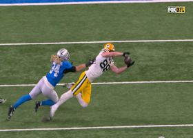 Love's 23-yard pass hits a lunging Luke Musgrave for red-zone access in second quarter