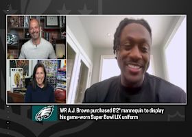 A.J. Brown joins 'The Insiders' to share his mannequin display from Super Bowl LIX