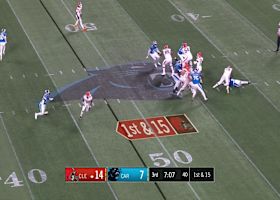 Trevor Etienne's run after the catch amasses 14 yards to get CAR close to midfield