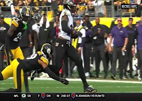 Derrick Henry's 31-yard run gets Ravens to doorstep of red zone vs. Steelers