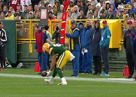 Love serves up 28-yard sideline loft to Ben Sims in open space