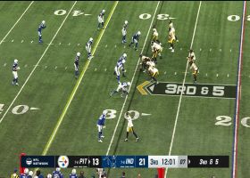 Trubisky is swallowed up by multiple Colts on third-down sack