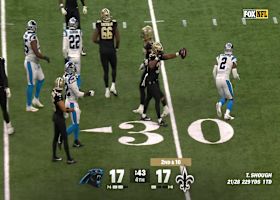 Audric Estime takes screen pass for a 19-yard catch and run late in the fourth quarter