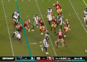 Rico Dowdle's spinning rush yields 17-yard pickup early in second half