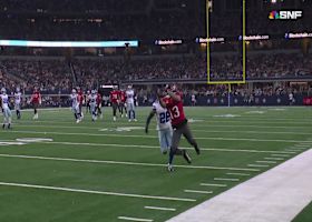 Mike Evans runs under Mayfield's 26-yard loft down left sideline