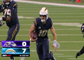 Herbert's second rush TD of 2024 caps Chargers' first drive vs. Ravens on 'MNF'