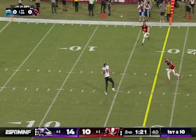 Lamar Jackson locates a wide open Mark Andrews for a 20-yard gain