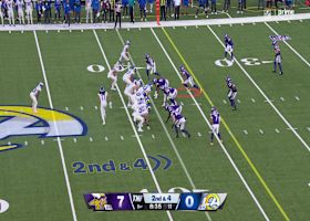 Nacua rides a convoy of blockers for 21-yard catch and run into red zone