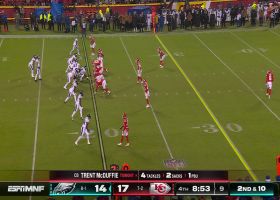 Swift takes Hurts' short pass for speedy 20-yard gain