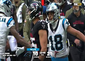 Jalen Coker catches deep 21-yard strike from Bryce Young