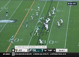 Parker Washington's 11-yard reception nets a first-down conversion