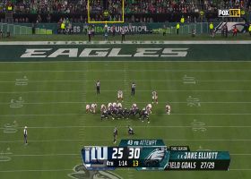 Elliott's fourth FG of game extends Eagles' lead to eight late in regulation