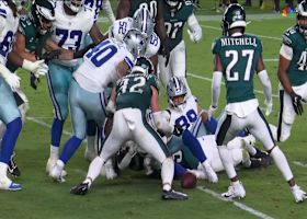 Quinyon Mitchell recovers Sanders’ red-zone fumble for Eagles