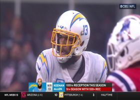 Keenan Allen's 100th reception of the season comes on 16-yard pickup