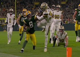 Josh Jacobs' mean stiff arm sends Tyrann Mathieu flying out of bounds