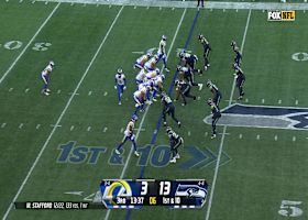 Stafford delivers 21-yard fadeaway throw under duress to Demarcus Robinson