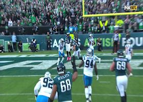 Grant Calcaterra's first NFL touchdown catch gives Eagles a 20-16 lead vs. Panthers