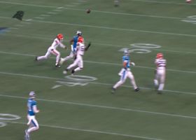Julian Okwara sacks Andy Dalton 10 yards behind line of scrimmage to halt Panthers' drive