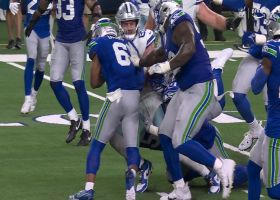 Ferguson, Adams go face-to-face after TE's 13-yard catch-and-run