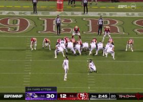 Tucker's 24-yard FG puts Ravens up 21 on the Niners