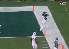 Hurts' third TD pass comes on the run to Dallas Goedert