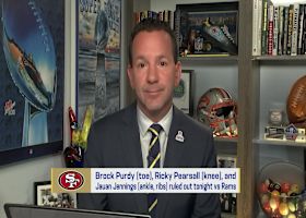 Rapoport: Brock Purdy (toe), Ricky Pearsall (knee), Jauan Jennings (ankle, ribs) ruled out tonight vs. Rams | 'GMFB'