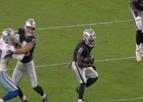 Ashton Jeanty corkscrews to Cowboys' 47-yard line on shifty run