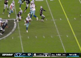 Javonte Williams BURSTS into the Raiders secondary for a 16-yard run
