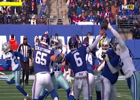 Jadeveon Clowney extends to deny Jaxson Dart's pass attempt